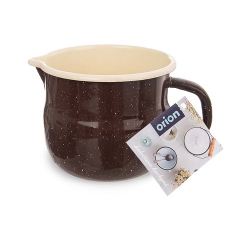 Kubek emaliowany do kawy herbaty brązowy retro BROWN 1,2L ORION 113163