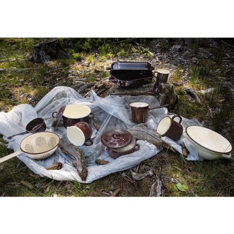 Kubek emaliowany do kawy herbaty brązowy retro BROWN 1,2L ORION 113163