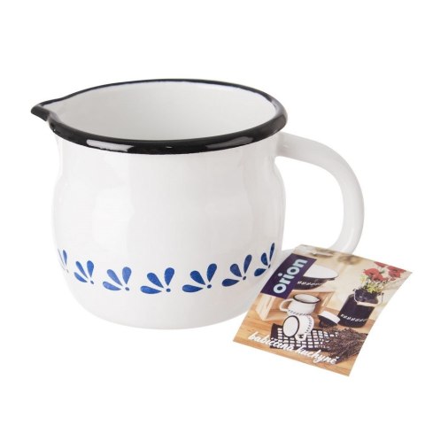 Kubek emaliowany do kawy herbaty napojów biały duży 800 ml MODROBILA ORION 113510