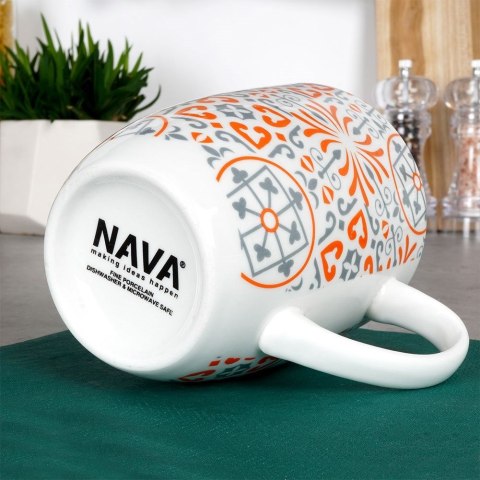 Kubek porcelanowy do kawy herbaty duży MAIOLICA 400 ml NAVA 10-099-135