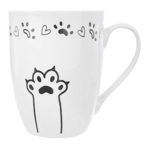 Kubek z maskotką i mieszadełkiem ceramiczny kotek 350 ml 3 ele. ORION 128848