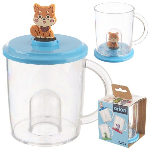 Kubek z pokrywką figurką dla dziecka dzieci pies 240 ml ORION 129456