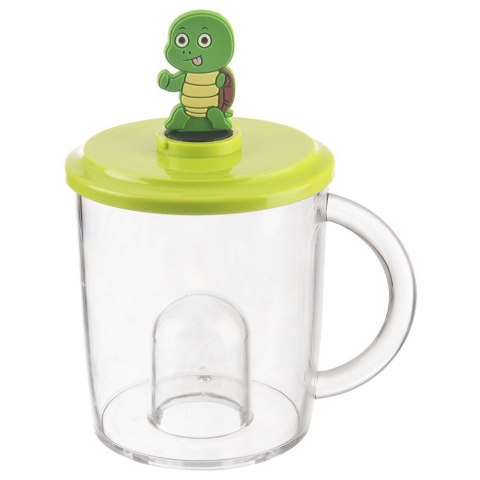 Kubek z pokrywką figurką dla dziecka dzieci żółw 240 ml ORION 129458