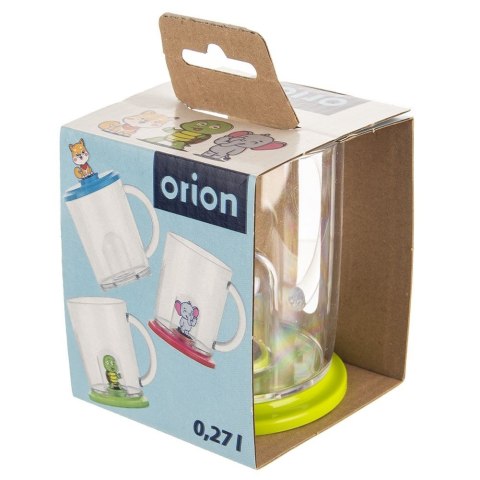 Kubek z pokrywką figurką dla dziecka dzieci żółw 240 ml ORION 129458