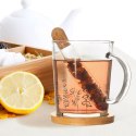 Kubek z zaparzaczem do herbaty szklany LOUKA 400 ml 3 elementy ORION 128885