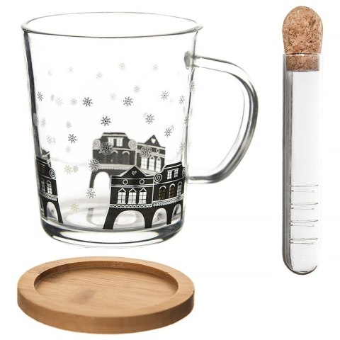 Kubek z zaparzaczem szklany 400 ml 3 ele. ORION 128884