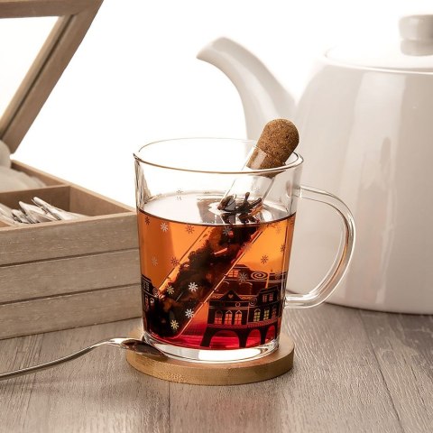 Kubek z zaparzaczem szklany 400 ml 3 ele. ORION 128884