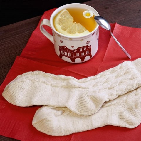 Kubek ze skarpetkami ceramiczny duży 500 ml 2 ele. ORION 128828