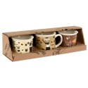 Kubki ceramiczne do kawy herbaty 160 ml zestaw kubków 3 sztuki SIAKI COLLECTION 139111