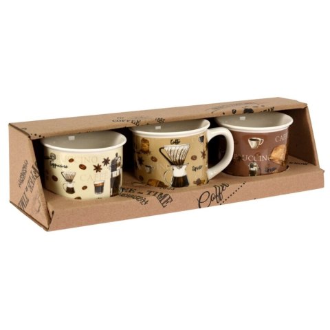 Kubki ceramiczne do kawy herbaty 160 ml zestaw kubków 3 sztuki SIAKI COLLECTION 139111