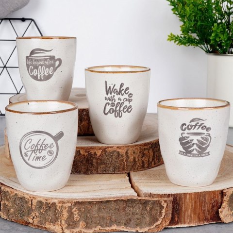 Kubki ceramiczne do kawy herbaty 160 ml zestaw kubków 4 sztuki EXCELLENT HOUSEWARE 139358