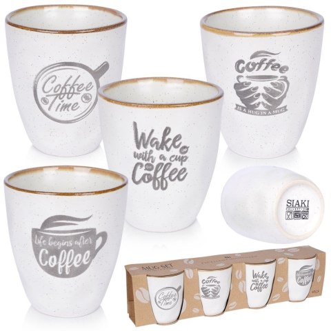 Kubki ceramiczne do kawy herbaty 160 ml zestaw kubków 4 sztuki EXCELLENT HOUSEWARE 139358