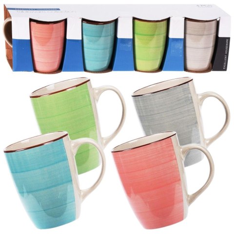 Kubki ceramiczne do kawy herbaty 350 ml zestaw kubków 4 sztuki EXCELLENT HOUSEWARE 124315