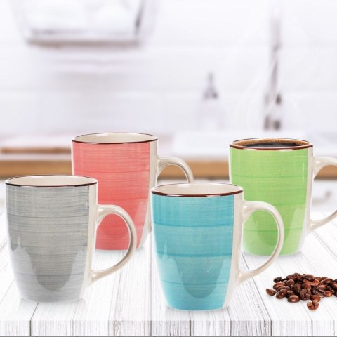 Kubki ceramiczne do kawy herbaty 350 ml zestaw kubków 4 sztuki EXCELLENT HOUSEWARE 124315