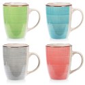 Kubki ceramiczne do kawy herbaty 350 ml zestaw kubków 4 sztuki EXCELLENT HOUSEWARE 124315