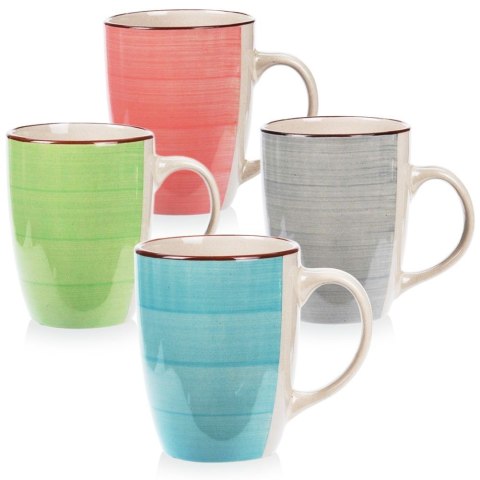 Kubki ceramiczne do kawy herbaty 350 ml zestaw kubków 4 sztuki EXCELLENT HOUSEWARE 124315