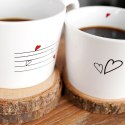 Kubki ceramiczne do kawy herbaty SERCE 210 ml zestaw kubków 2 sztuki ORION 128864