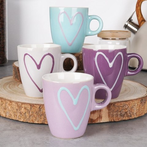 Kubki ceramiczne do kawy herbaty do kawy herbaty 230ml zestaw kubków mix kolorów 4 szt ORION 126967X4