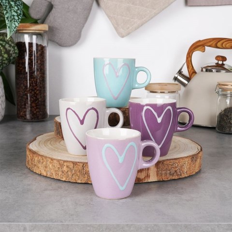 Kubki ceramiczne do kawy herbaty do kawy herbaty 230ml zestaw kubków mix kolorów 4 szt ORION 126967X4