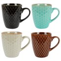 Kubki ceramiczne do kawy herbaty do kawy herbaty 250ml zestaw kubków mix kolorów 4 szt ORION 128812