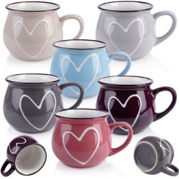 Kubki ceramiczne do kawy herbaty do kawy herbaty 320ml zestaw kubków mix kolorów 6 szt ORION 126993X6