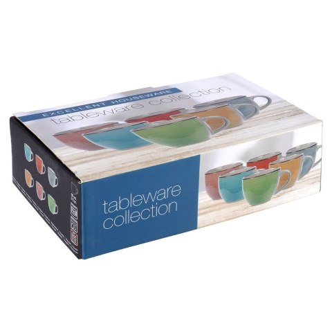 Kubki ceramiczne do kawy herbaty małe mini 90 ml zestaw kubków 6 sztuk EXCELLENT HOUSEWARE 124318