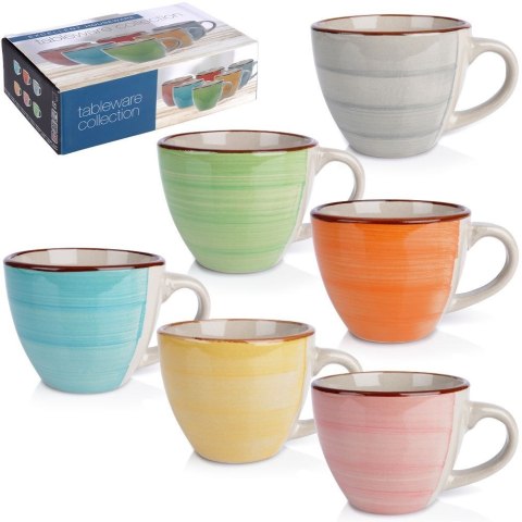 Kubki ceramiczne do kawy herbaty małe mini 90 ml zestaw kubków 6 sztuk EXCELLENT HOUSEWARE 124318