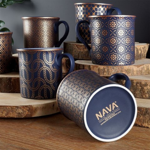 Kubki porcelanowe do kawy herbaty 300 ml zestaw kubków 6 sztuk NAVA 10-172-320