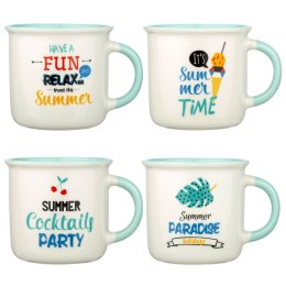 Kubki porcelanowe do kawy herbaty duże 380 ml zestaw kubków 4 sztuki NAVA 10-172-450