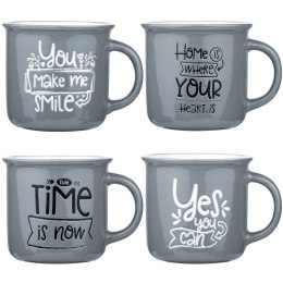 Kubki porcelanowe do kawy herbaty duże 380 ml zestaw kubków 4 sztuki NAVA 10-172-465