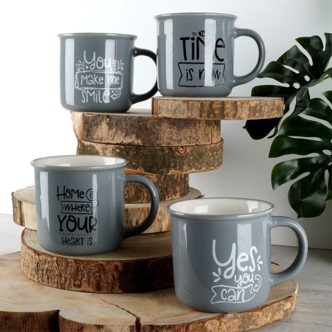 Kubki porcelanowe do kawy herbaty duże 380 ml zestaw kubków 4 sztuki NAVA 10-172-465