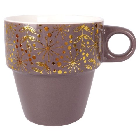 Kubki porcelanowe do kawy herbaty ze stojakiem 230 ml zestaw kubków 4 sztuki EXCELLENT HOUSEWARE 139235