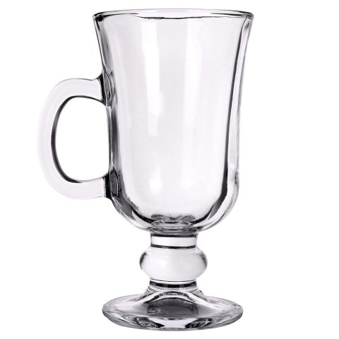 Szklanka do kawy latte macchiato z uchem na nóżce 220ml VILDE 139428