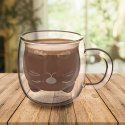 Szklanka termiczna z podwójną ścianką do kawy kotek DOUBLE 270ml ORION 128880