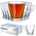 Szklanki do kawy herbaty z uchem 250ml 6 szt zestaw szklanek komplet VILDE 139613