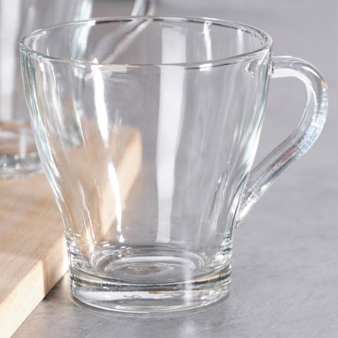 Szklanki do kawy herbaty z uchem 250ml 6 szt zestaw szklanek komplet VILDE 139613