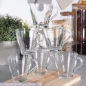 Szklanki do kawy herbaty z uchem 250ml 6 szt zestaw szklanek komplet VILDE 139613