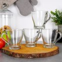 Szklanki do kawy herbaty z uchem 280ml 4 sztuki zestaw szklanek komplet EXCELLENT HOUSEWARE 139424