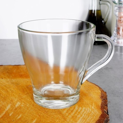 Szklanki do kawy herbaty z uchem 280ml 4 sztuki zestaw szklanek komplet EXCELLENT HOUSEWARE 139424
