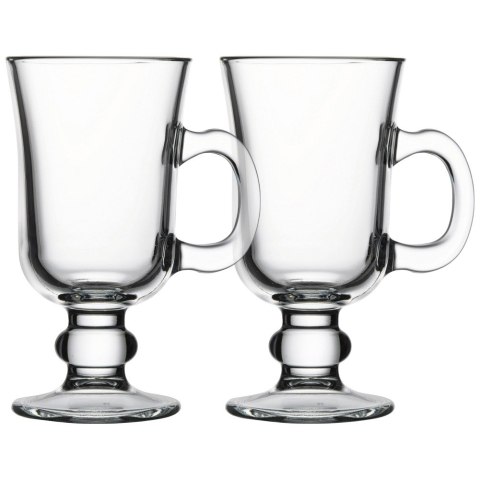 Szklanki do kawy latte na nóżce z uchem 230ml 2 szt komplet szklanek ORION 129465