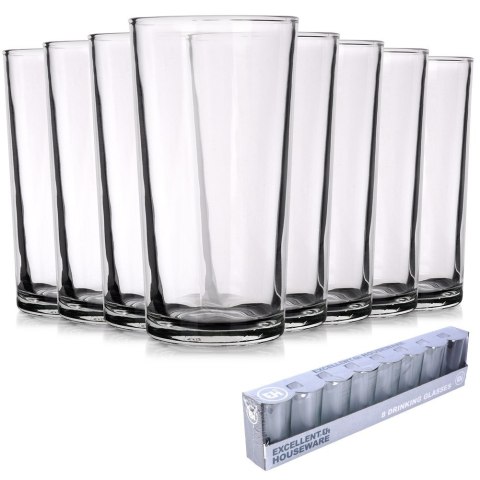 Szklanki do napojów zimnych 230ml zestaw szklanek 8 sztuk EXCELLENT HOUSEWARE 139426