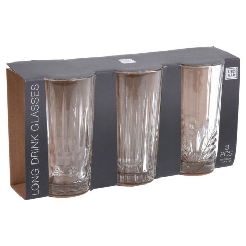 Szklanki do napojów zimnych 260ml 3 szt zestaw szklanek komplet ATMÓS FERA 139124
