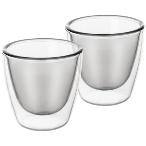 Szklanki termiczne z podwójną ścianką do kawy espresso 90ml 2 sztuki ORION 124377