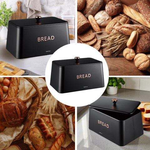 Chlebak, pojemnik na pieczywo, KINGHOFF KH-1949 Czarny