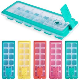 Forma 12 do kostek lodu silikonowa z pokrywką pojemnik foremka na lód EXCELLENT HOUSEWARE 259229