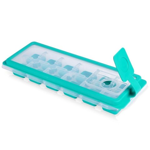 Forma 12 do kostek lodu silikonowa z pokrywką pojemnik foremka na lód EXCELLENT HOUSEWARE 259229