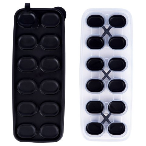 Forma do 12 kostek lodu z pokrywką na lód kostki foremka 25 cm VILDE 259296