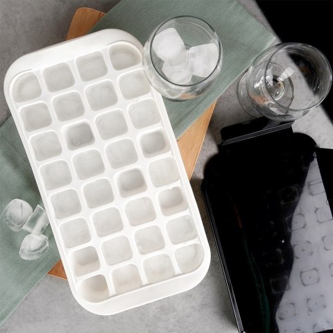 Forma do kostek lodu silikonowa z tacką pojemnik na lód kostki 33x18cm EXCELLENT HOUSEWARE 259091