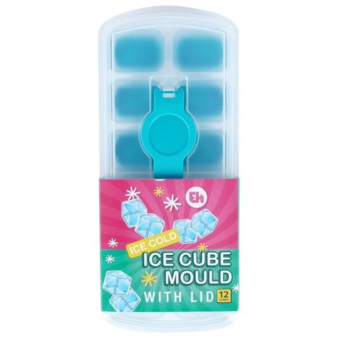 Forma foremka do 12 kostek lodu z pokrywką pojemnik na lód kostki VILDE 259297