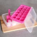 Forma foremka do kostek lodu z pokrywką pojemnik i łopatka na lód kostki EXCELLENT HOUSEWARE 122210